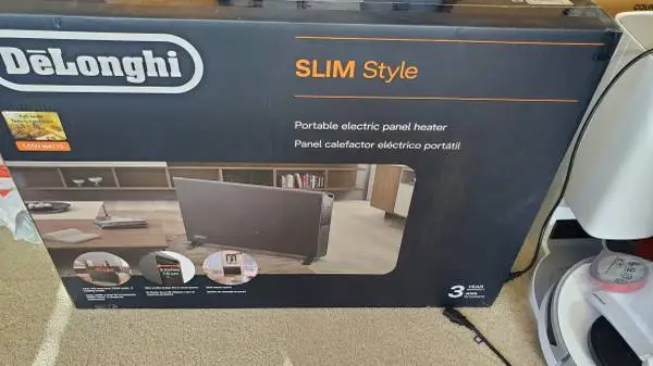 DeLonghi Convection Panel Heater, Full Room Quiet 1500W, portable elec