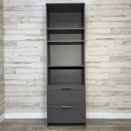 IKEA Brimnes gray bookshelf