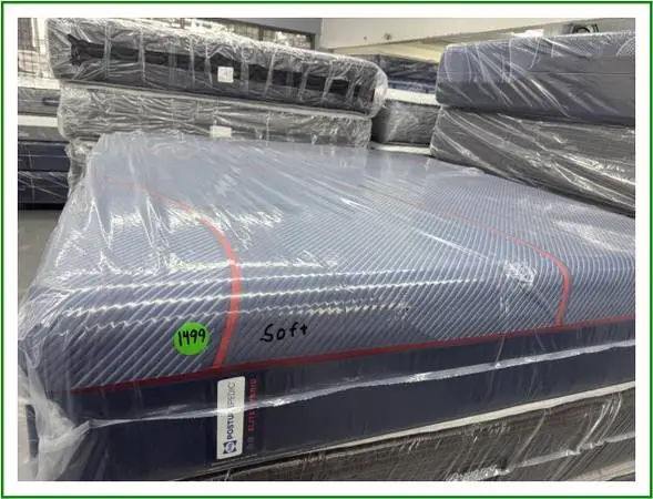 King Size Sealy Posturepedic Elite Hybrid Mattress & Boxes Bed