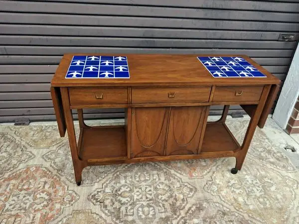 Mid Century Modern Broyhill Brasilia Bar Cart Server. OBO.