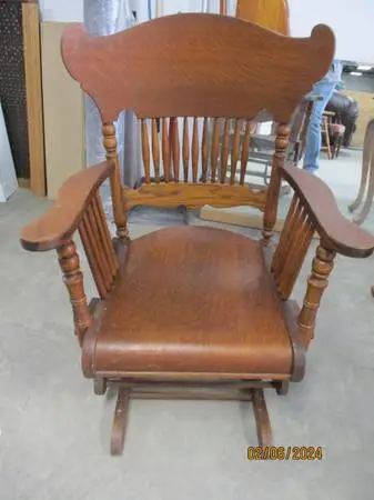 Vintage Wooden Glider Rocker     #3867
