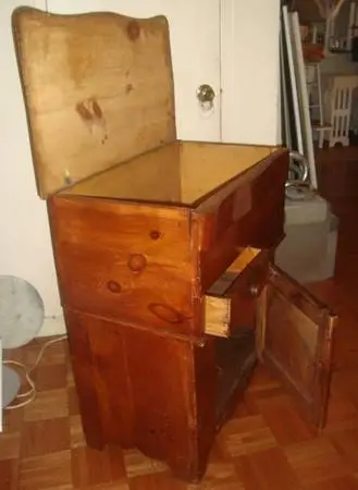 19th Century Lift Top Washstand - Dry Sink Cabinet