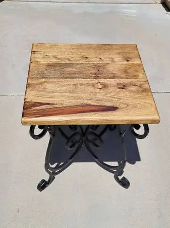 Accent Side Table wrought iron end table