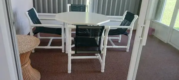 PVC White Table and chairs