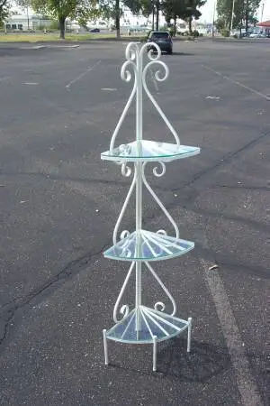 Metal 3 shelf corner stand