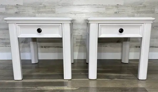 Matching White End Tables/ Nightstands Set Of 2