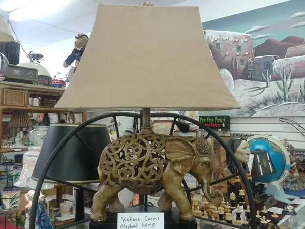 Vintage Elephant Table Lamp