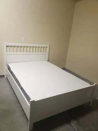 IKEA Full Size HEMNES Bed Frame and MORGEDAL Foam Mattress-Delivery