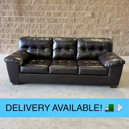 Coffee Brown Ashley Leather Sleeper Couch Sofa (DELIVERY AVAILABLE! 🚛💨)