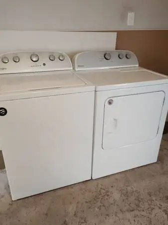 Whirlpool washer and gas dryer set delivery and installation is free