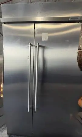 Kitchen Aid New 42” Fridge/Wolf Stainless 36” Gas Range