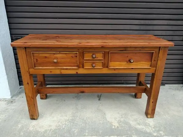 Vintage Rustic/ Farmhouse Primitive Sideboard Texas / Western 4 Drawer