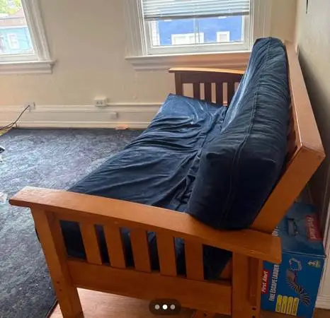 Beautiful Cherry 🍒 Dark Brown Wooden Futon *Delivery available**