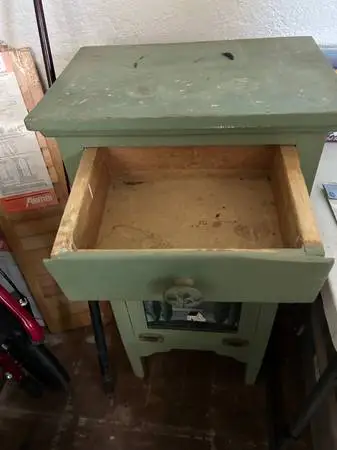 Antique hope chest  & storage cabinet for dry goods potatoes