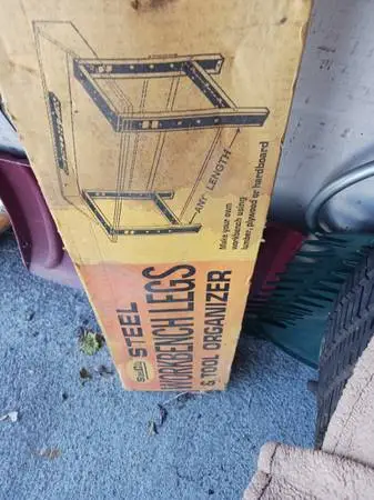 Steel workshop legs & tool organizer