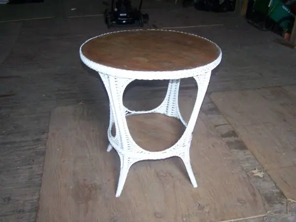 ANTIQUE WICKER TABLE