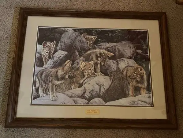 Judy Larson Childs Play Wolf Cubs