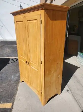 Solid wood pantry storage cabinet
