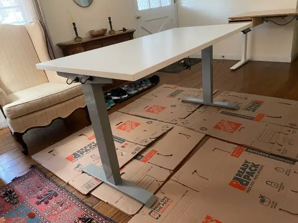 Dual Laminate Sit Stand Desk