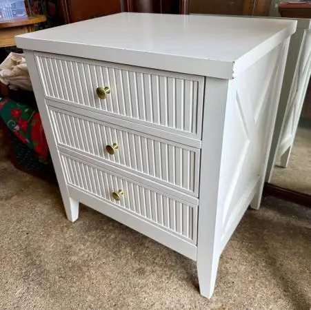 Wrentham Beadboard Farmhouse 3 Drawer Nightstand - Threshold