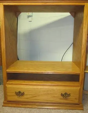 Amish made solid oak cabinet on wheels