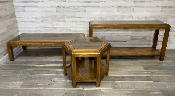Mid century 3pc livingroom table set- delivery available