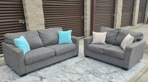 Gray / Grey Couch & Loveseat Set - Delivery Possible