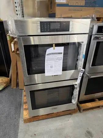 NEW! Bosch Benchmark 30 Double Electric Wall Oven Left Door Swing