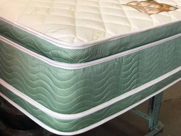 Queen size double pillow top mattress set