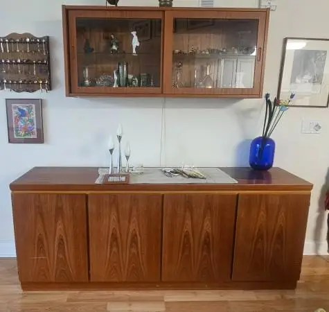 Vintage Danish teak credenza (sideboard) by Skovby $1,400
