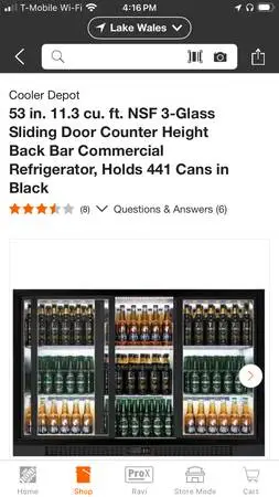 Bar cooler