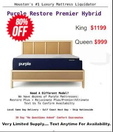 Purple Restore Premier Hybrid  King/Queen Mattress toFlawless