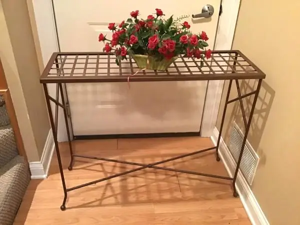 Metal console table