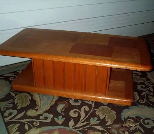 COCKTAIL coffee TABLE raise top Dining Game Oak Living Room Furniture