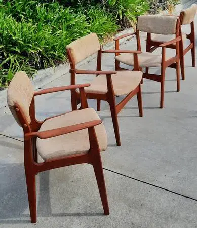 real VINTAGE various mid century modern DINING TABLES and CHAIRS