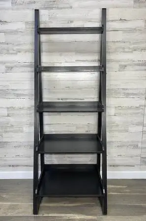 Black Refinished Ladder Bookshelf *delivery available*