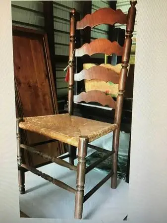 Ladderback Dining Chair with Rush Seat