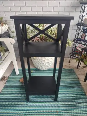 *3 shelf  ACCENT TABLE/PLANT STAND (ESPRESSO)