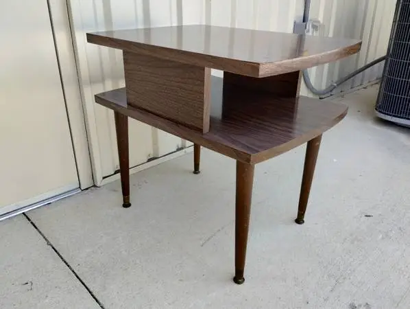Vintage 1960s Mid Century Modern 2 Tier Stand