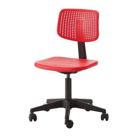 set of two: 1 red and 1 blue, swivel adjustable up/down chairs