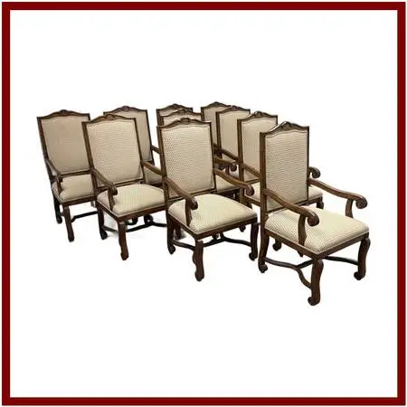 Guy Chaddock Dining Armchairs, Set Of Ten
