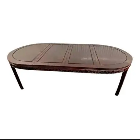 vintage Chinese Ming-style Oval Extendable Dining Table Solid genuine Rosewood L
