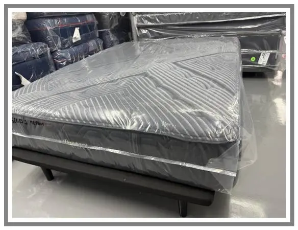QUEEN SIZE SIMMONS BEAUTYREST BLACK SERIES 1 MATTRESS & BOX BED