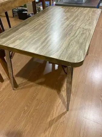 Vintage Table with Chrome Legs