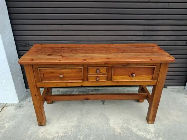 Vintage Rustic/ Farmhouse Primitive Sideboard Texas / Western 4 Drawer