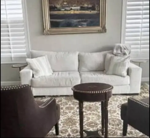 Ashley Furniture 95”long x 39”high Very Nice Couch Sofa ivory beige