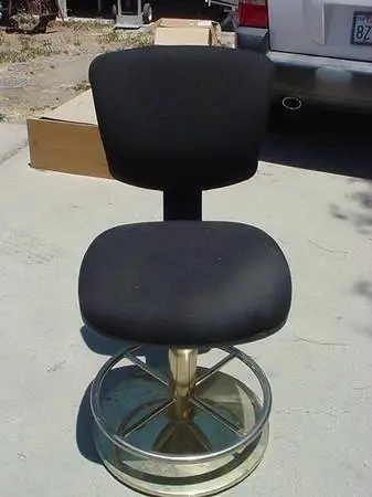 salon barstool ELVIS upholstered on back