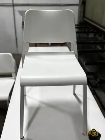 Set of 6 Modern White Dining Room Kitchen Chairs IKEA Theodores #15540
