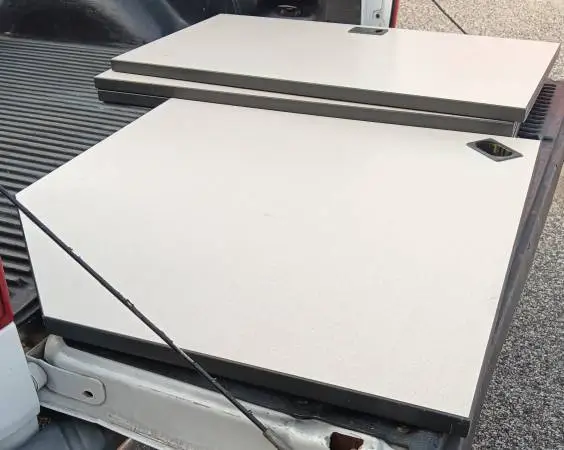 Cubicle Work Surfaces, Desktops,Gray Granite,Charcoal Trim,Variety
