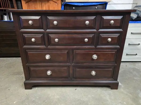 Modern Dark Espresso Large 10 Drawer Dresser